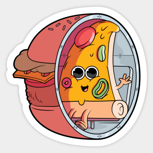 The inside of a Burger! Sticker